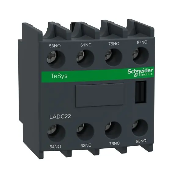 LADC22 LC1D-hez Segédérintkező blokk, homloklapi, 2Z+2NY LADC22 Ingyenes szállítás