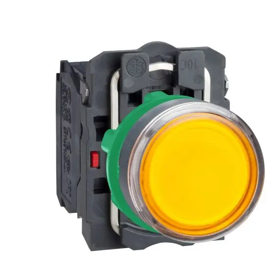 XB5AW35M5 LED-es világító nyomógomb sárga. 230V XB5AW35M5 Vásárlói kedvenc
