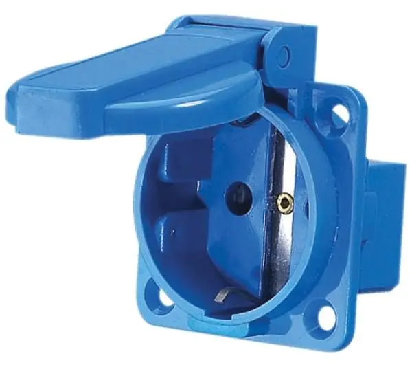 Expressz kézbesítés EB2P schuko, 2P+F beépíthető aljzat, csapfedeles, 16A IP44 230V