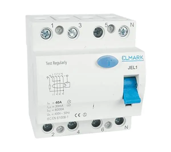 Szezonális akció Áramvédőkapcsoló (fí-relé) 4P 63A 300MA, 6kA, AC típusú