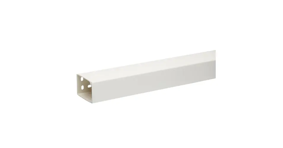Legkelendőbb Vezetékcsatorna műanyag 60mm x 25mm 2000mm x fényesfehér kezeletlen halogénmentes Ultra Schneider