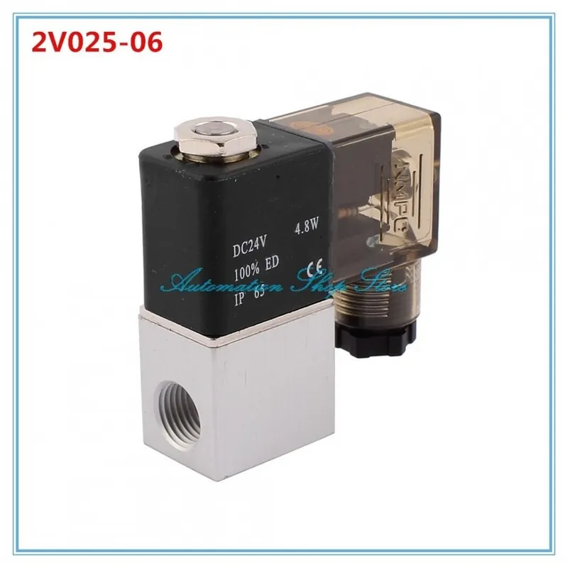 Korlátozott ajánlat Szín: DC12 - DC12V DC24V AC110V AC220V 2Port 2Pos 1/8" BSP normál zárású semleges elektromos pneumatikus mágnesszelep