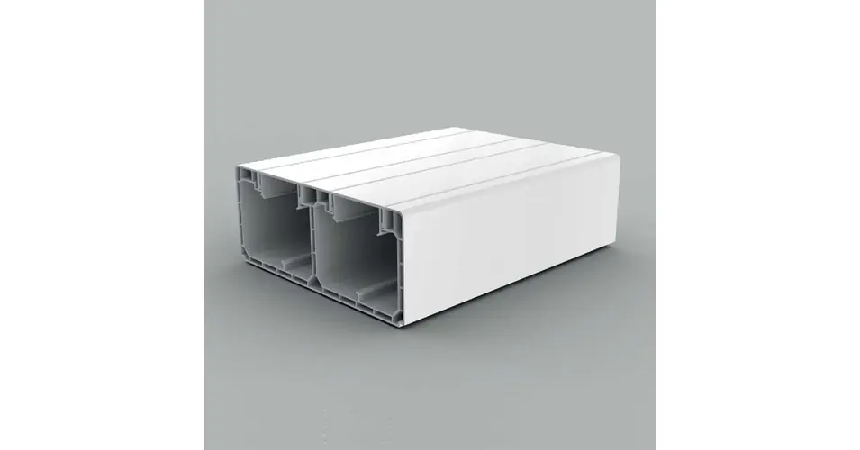 Outlet Parapetcsatorna 159mmx 64mm 2000mm kezeletlen műanyag fényesfehér PK KOPOS