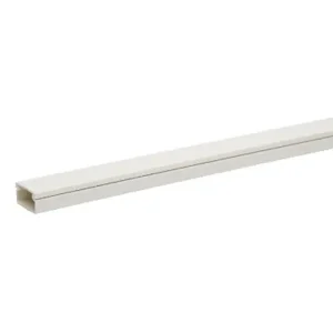 Vezetékcsatorna műanyag 10mm x 20mm 2000mm x fényesfehér kezeletlen halogénmentes Ultra Schneider Ne maradj le