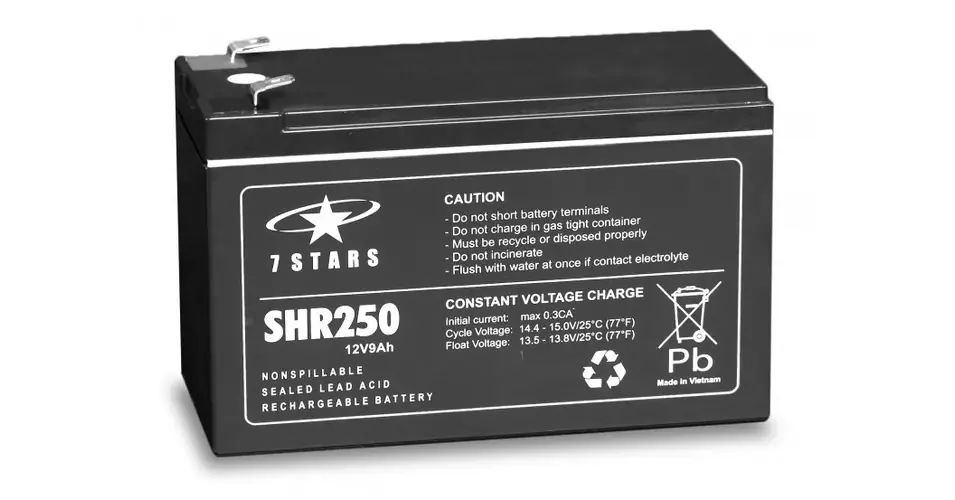 Alacsony ár Zárt VLRA akkumulátor ólom(száraz, AGM) 12V 9Ah F2 6,3 SHR 7Star Battery
