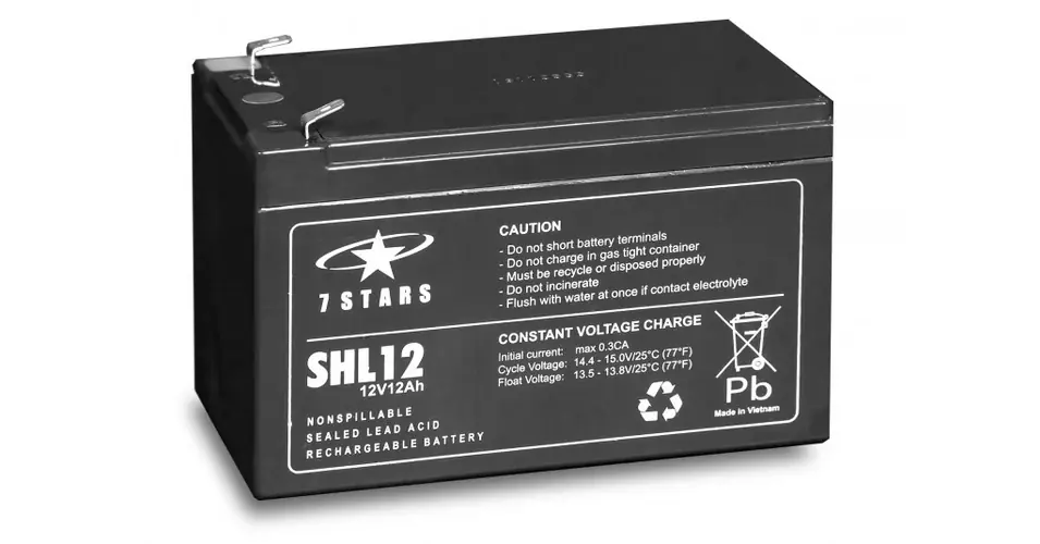 Zárt VLRA akkumulátor ólom(száraz, AGM) 12V 12Ah F2 6,3 SHL 7Star Battery Gyors kiszállítás