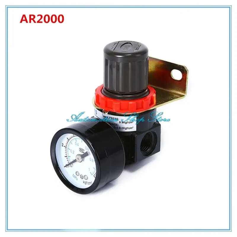 Azonnal elérhető AR2000 Model 1/4" PT rögzíthető, állítható nyomású pneumatikus szabályozó