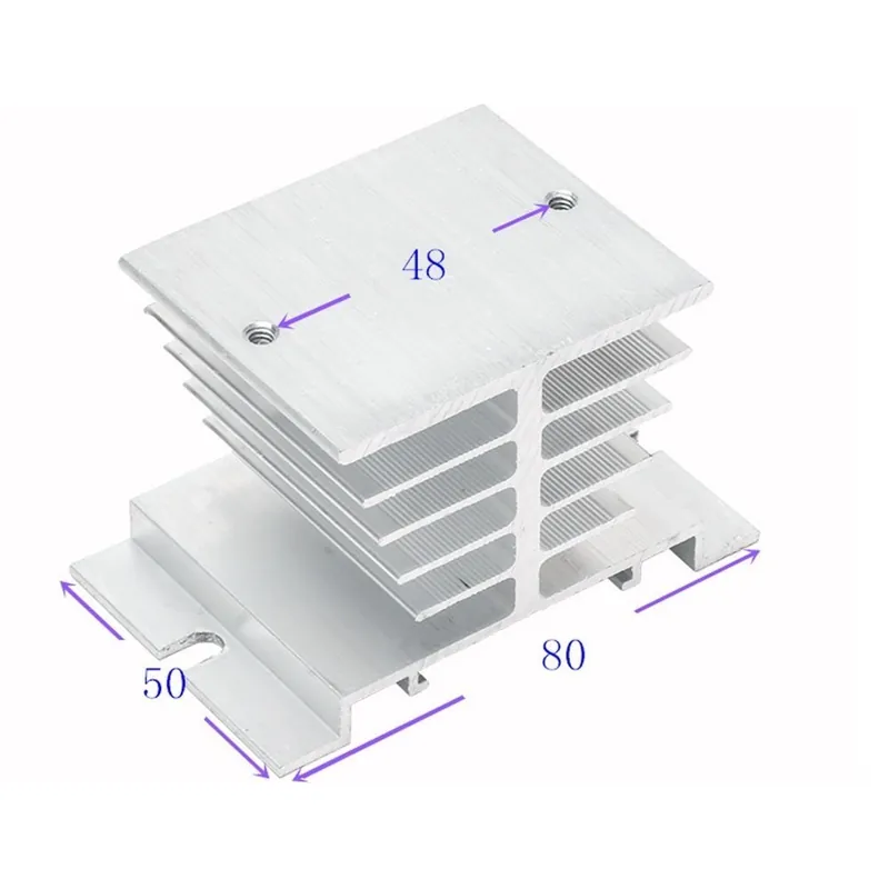 Legnépszerűbb Méret: SSR-Silver radiátor - 10 DB félvezető relé SSR-10DA 25DA 40DA 50DA 60DA 80DA 90DA 100D Alumínium radiátor 3-32V DC