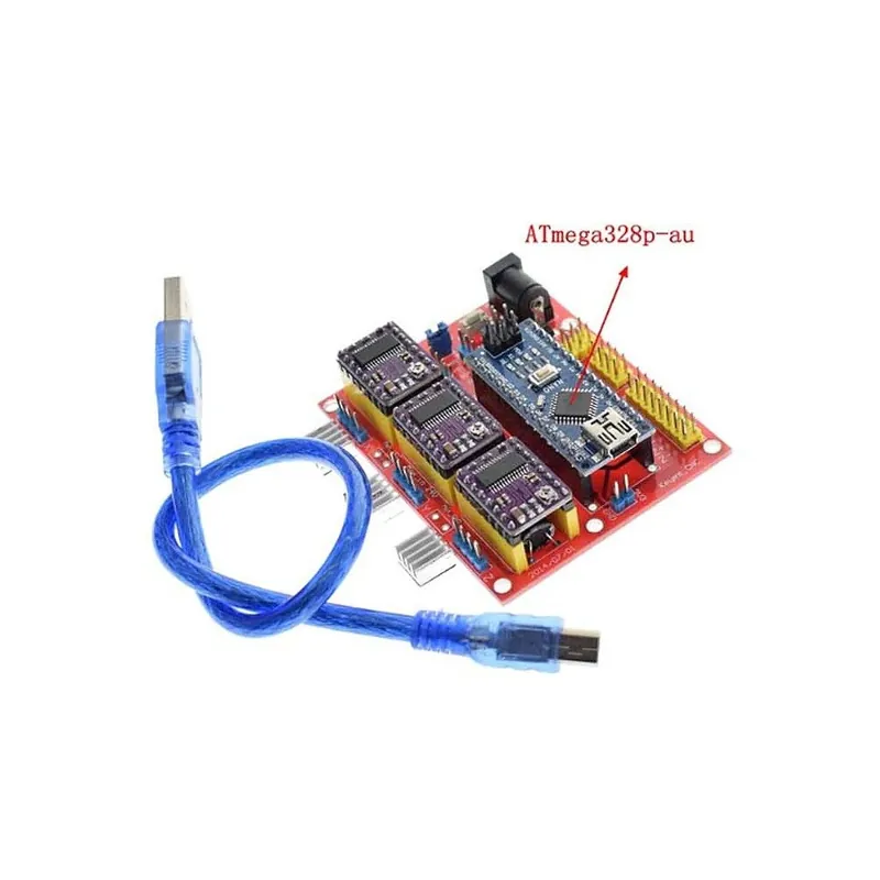 NANO és 8825KIR - CNC shield v3 V4 gravírozógép 3D Printer A4988 illesztőprogram bővítőkártya NANO 3.0 / UNO R3 USB Legkelendőbb