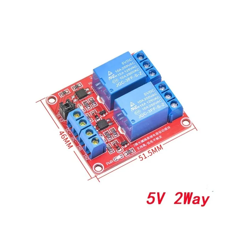 Piros 5V 2 csatorna - 1 2 4 6 8 csatornás 5V 12V 24V relémodul kártyapajzs optocsatoló támogatással magas és alacsony Azonnali szállítás
