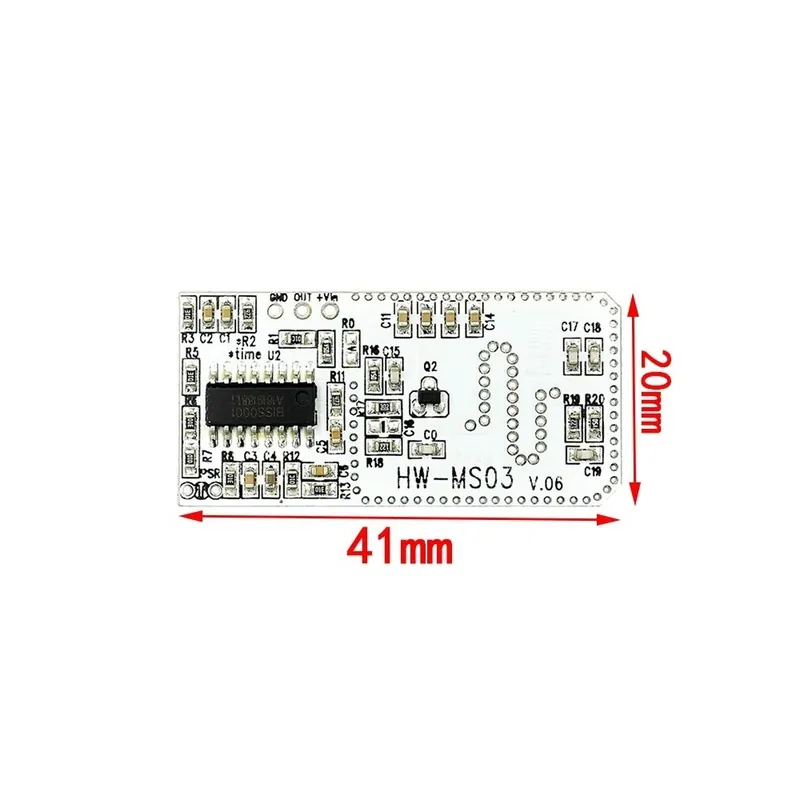 Azonnali szállítás HW-MS03 - HC-SR501 HC-SR505 AM312 SR602 HW-MS03 Állítsa be az IR piroelektromos infravörös mini PIR modult