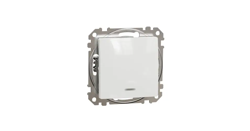 Expressz kézbesítés SednaÚj 101 1P kapcsoló betét adapterrel fehér süllyesztett IP20 Schneider