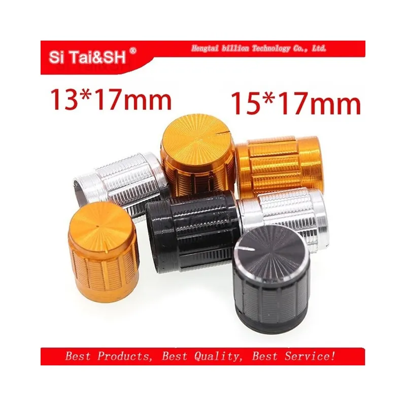 13-17 ezüst - 10 DB alumínium ötvözet 13*17mm 15*17mm potenciométer 13*17 15*17 gombos forgáskapcsoló hangerőszabályzó Újdonság