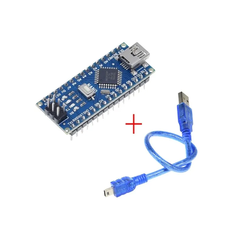 Hegesztés-AU és kábel - Atmega328 MINI USB Nano V3.0 ATmega328P CH340G 5V 16M mikrovezérlő kártya Arduino 328P NANO 3.0 Legkelendőbb