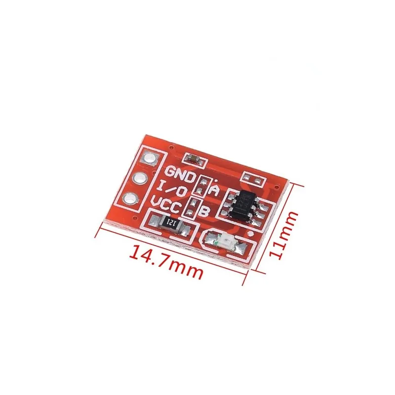 Bestseller TTP223 Piros - 5 DB TTP223B érintőgombos kapcsolómodul érintőgombos önzáró/nem záródó kapacitív kapcsolók