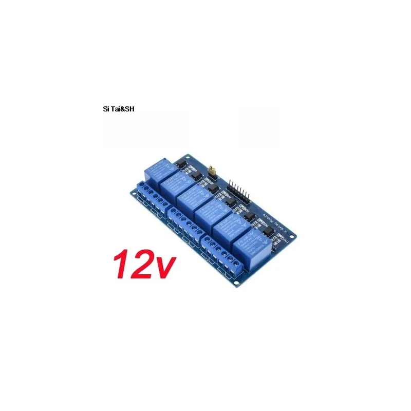 12V 6 csatornás relé - 5v 12v 1 2 4 6 8 utas relé modul arduino-hoz 1 2 4 6 8 csatornás relé modul optocsatolóval Relé Gyors kiszállítás