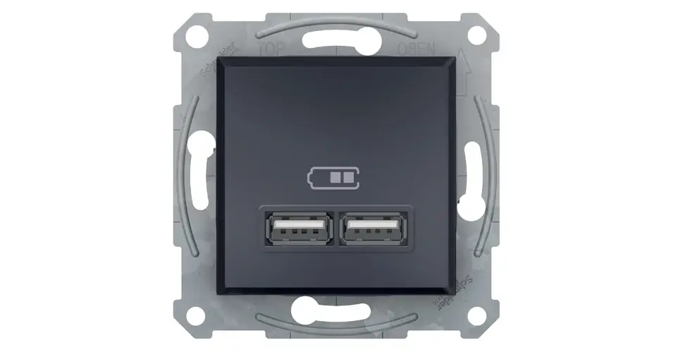 Korlátozott ajánlat Asfora USB töltőaljzat A+A 2/ki 2100mA-max. 5V süllyesztett antracit Schneider