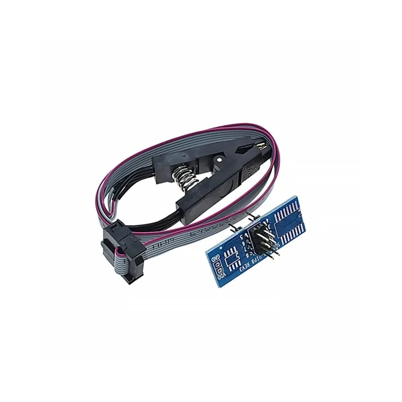 Árengedmény SOP Flash Chip - CH341A XTW100 24 25 sorozatú EEPROM Flash BIOS CH341 USB programozó modul SOIC8 SOP8 tesztkapcs EEPROM