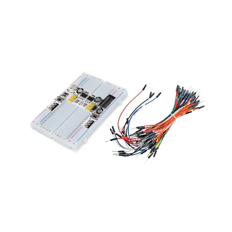 1 készlet fehérrel - 3,3V/5V MB102 kenyérlap tápmodul 400 pont Forrasztás nélküli prototípus kenyérkártya készlet Legjobb ár