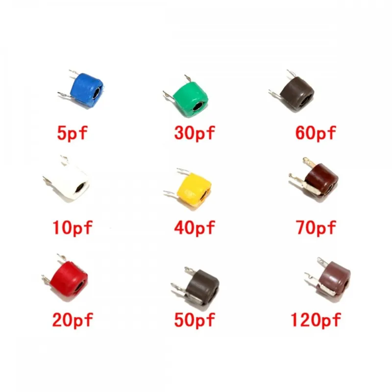 Akciós ár 20db JML06-1 6mm 5PF 10PF 20PF 30PF 40PF 50PF 60PF 70PF 120PF trimmer Állítható kondenzátor 5P 10P 20P 30P 40P 50P 60P 70P
