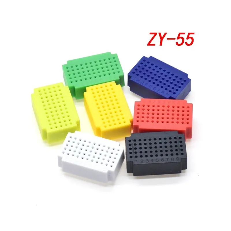 ZY-55 - 7db/1szett ZY-25/55 ZY25 mini mini forrasztás nélküli kenyértábla PCB kártya tesztlap forrasztásmentes Azonnal elérhető
