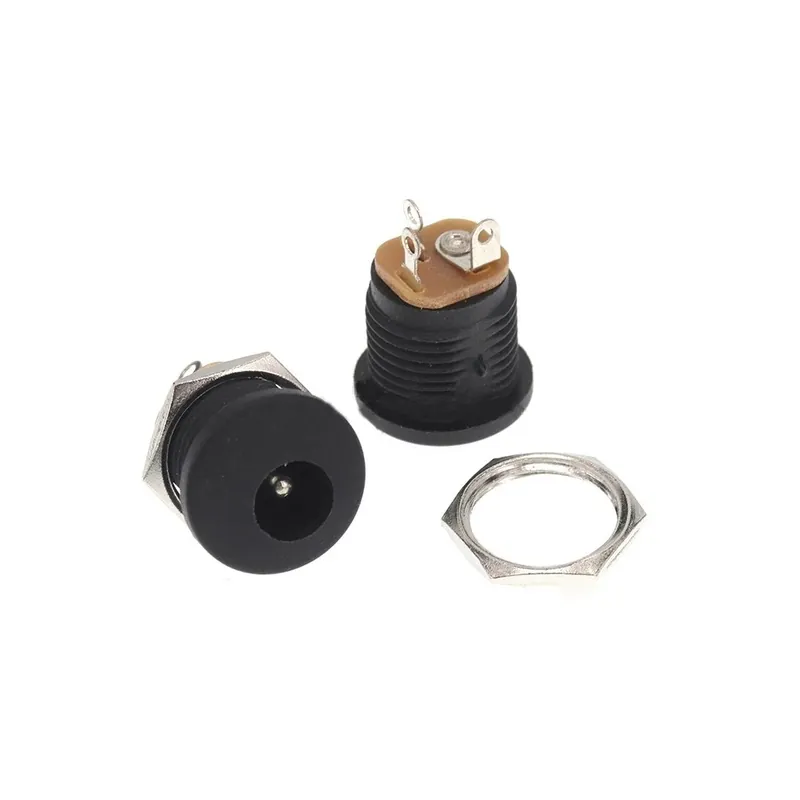 Olcsóbb 10 DB DC-022 - 10 db DC-022 5,5-2,1 / 5,5 x 2,1 mm DC tápcsatlakozó/ DC csatlakozó panelrögzítés DC022