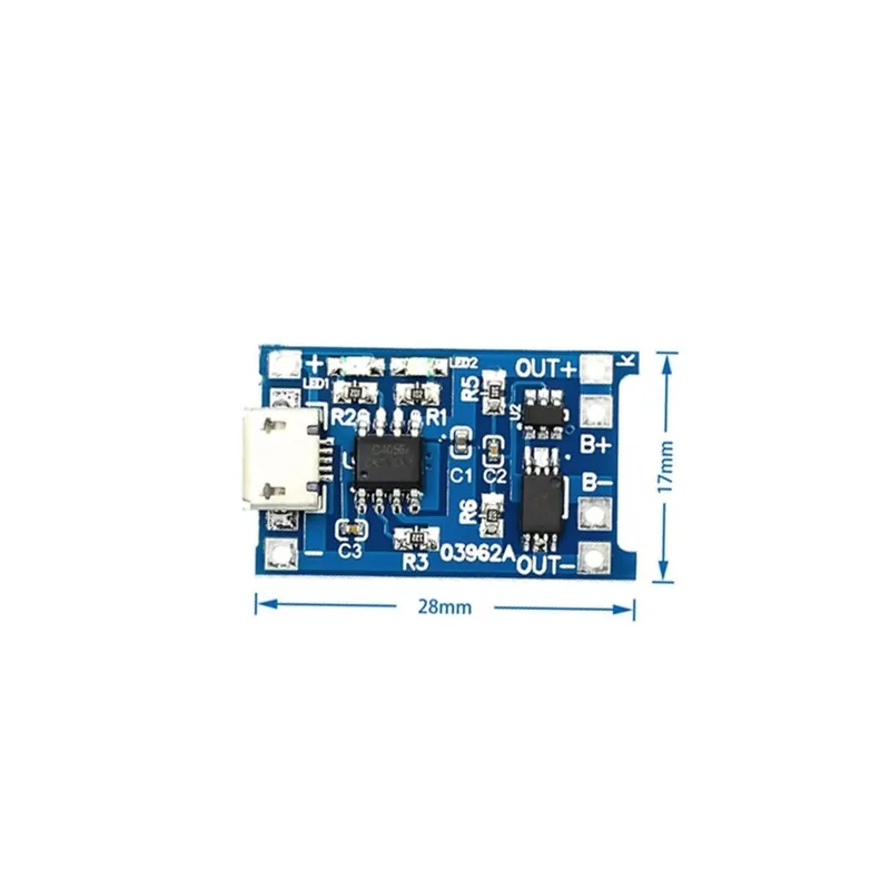 18650 MICRO - Type-c / Micro USB 5V 1A 18650 TP4056 Lítium akkumulátortöltő modul Töltőkártya védelemmel kettős Biztonságos fizetés
