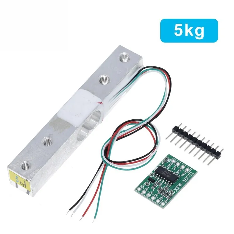 5KG ÉS HX711 - Terhelési cella tömegérzékelő 1 kg 5 kg 10 kg 20 kg HX711 modul elektronikus mérleg alumínium ötvözet Újdonság