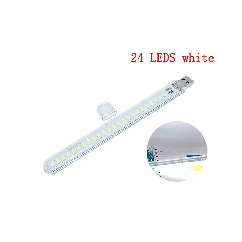 Biztonságos fizetés 24 LED fehér - USB LED könyvjelző lámpák 2-24LEDS SMD 5630 5730 LED izzó 5V táp bemenet fehér 5000-6500K meleg fehér