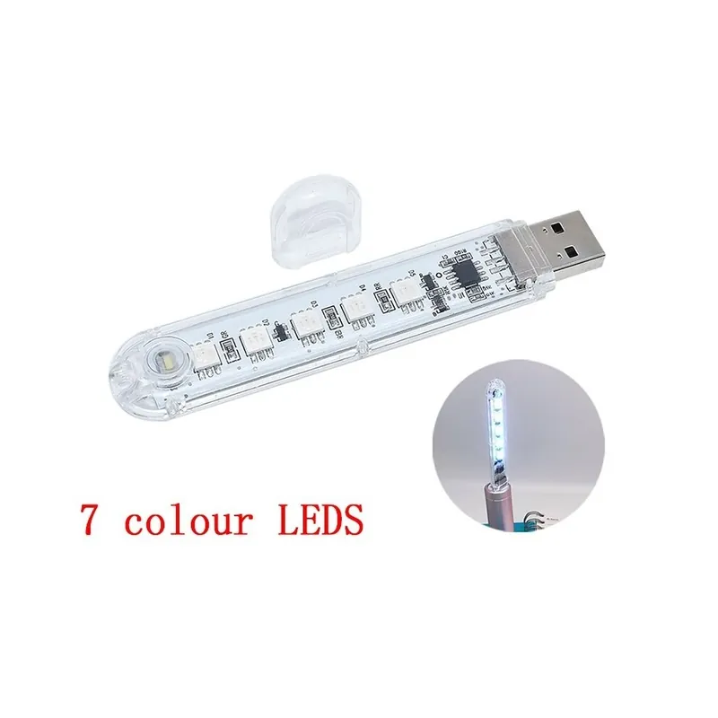 7 színű LED - USB LED könyvjelző lámpák 2-24LEDS SMD 5630 5730 LED izzó 5V táp bemenet fehér 5000-6500K meleg fehér Vedd meg most