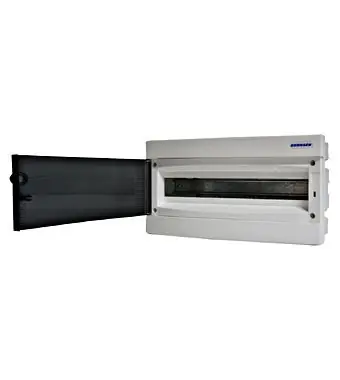 SchrackBK 18modul (1x18P) süllyesztett műanyag kiselosztó füstszínű ajtóval, IP40, BK080004 Legkelendőbb