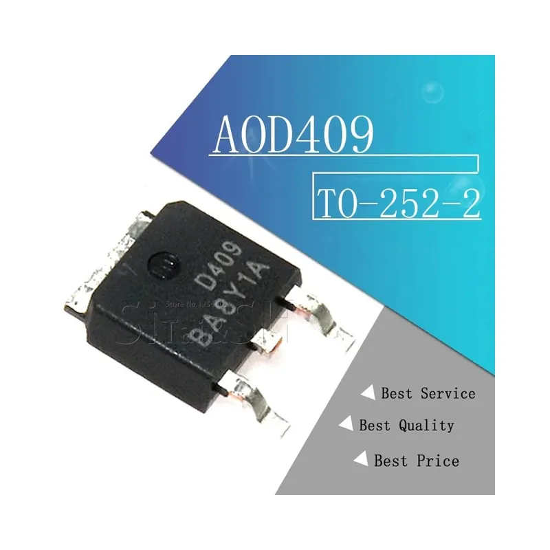 [10db / tétel] Eredeti eredeti AOD409 TO-252-2 MOS FET P-csatorna-60V -26A Prémium
