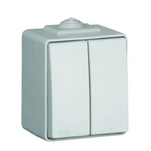 Waterproof48 105 csillárkapcsoló betét komplett házban fehér falonkívüli rugós IP65 2- Elko EP Legnépszerűbb