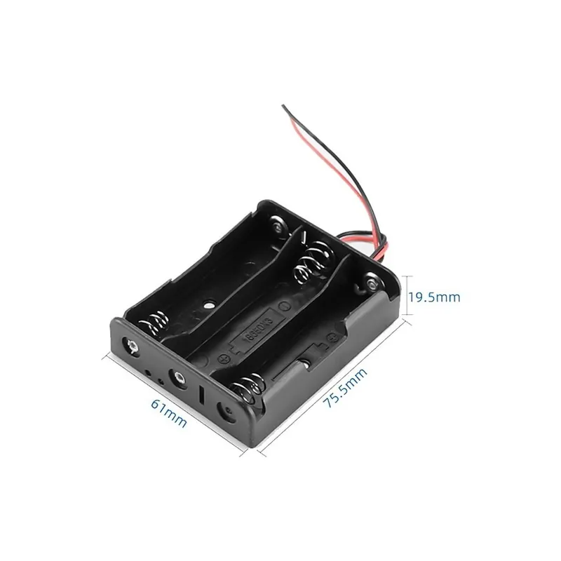 Expressz szállítás 3x AAA-hoz - 1x 2x 3x 4x Aaa Batterij Box Case Houder Met Draad Leads Side By Side Accubak Aansluiten Soldeer Voor 1-4 Stuks Aaa