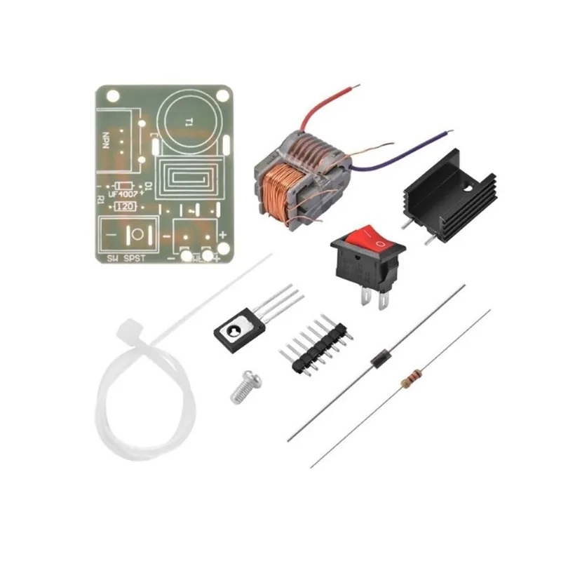 1 szett - 15 KV nagyfrekvenciás egyenáramú nagyfeszültségű ívgyújtás generátor inverter Boost Step Up 18650 DIY Kit U Legnépszerűbb