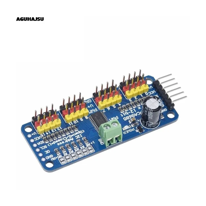 Expressz szállítás 1db 16 csatornás 12 bites PWM/Servo Driver - I2C interfész - PCA9685 Raspberry Pi DIY szervopajzs modulhoz