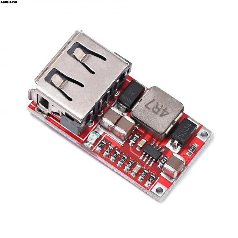 1 DB Fine 6-24V 12V/24V - 5V 3A CAR USB töltő modul DC Buck step down Konverter 12v 5V tápegység modul Olcsó