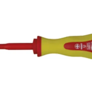 Csavarhúzó plusz-mínusz PZ/FL mágneses piros-sárga PlusMinus 1 egyenes 80mm szigetelt 5mm Haupa Gyors kiszállítás