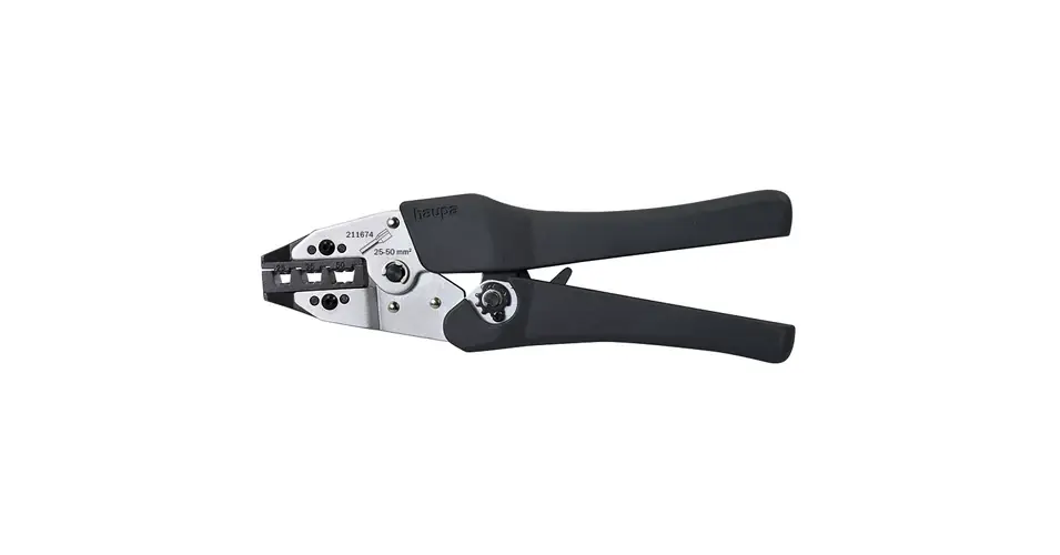 Érvéghüvelyprés 25-50mm2 trapéz-présforma Haupa Legkelendőbb