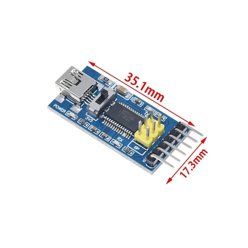 Biztonságos fizetés FT232RL kék - Kiváló minőségű FT232RL FTDI USB 3.3V 5.5V-tól TTL soros adapter modul az Arduino FT232 Pro Mini USB-hez
