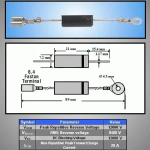 Expressz kézbesítés Samsung H.V. (nagyfeszültségű) dióda 2CL4512 450mA 12KV