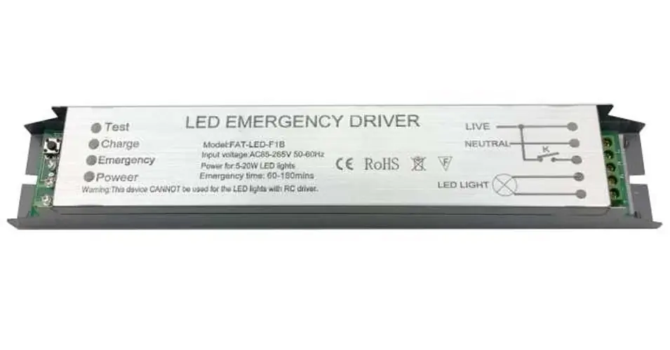 Kihagyhatatlan ajánlat Invertermodul vészvilágító LED-hez +Liion 11,1V 2,6Ah akku 2h 20W 85-265V FAT-LED F1B HUNILUX