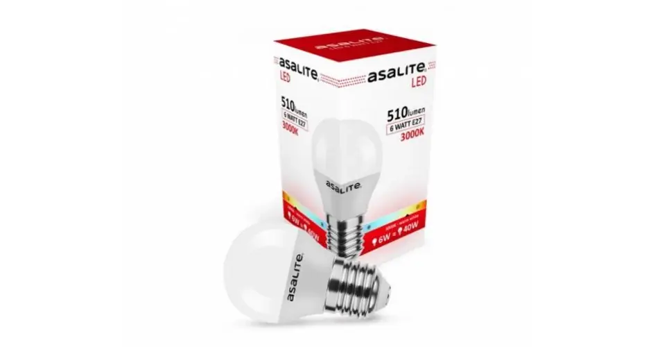 Biztonságos vásárlás Ledes izzó 230V E27 6W 3000K 180° kisg. Asalite