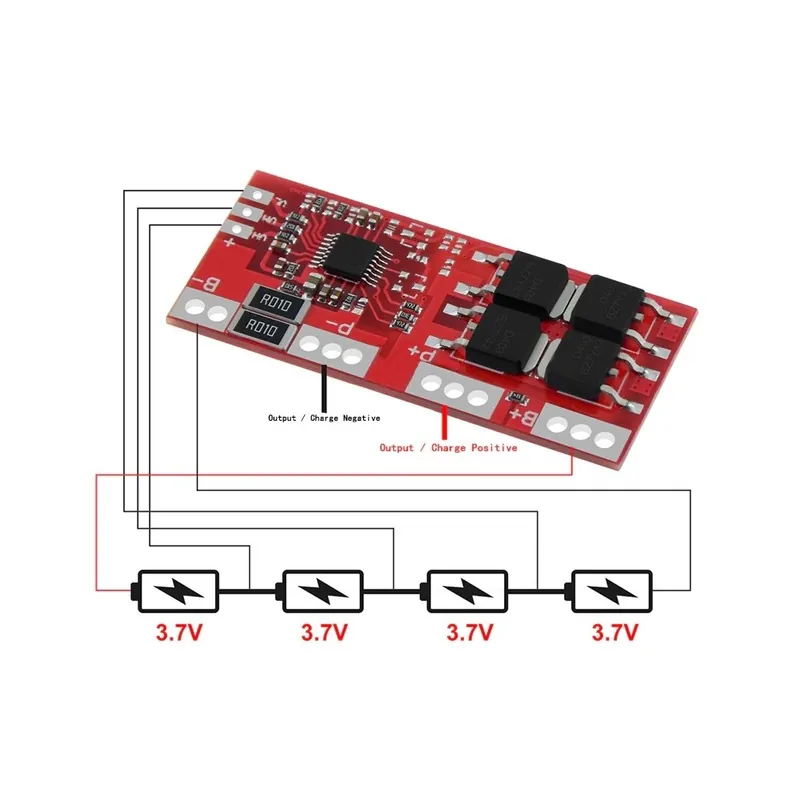 Smart Electronics 4S 30A nagyáramú Li-ion lítium akkumulátor 18650 töltővédő kártya 14,4V 14,8V 16,8V túltöltés Csak ma