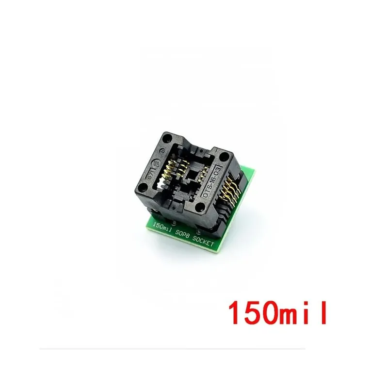 Akciós ár 150 mil - SOIC8 SOP8 – DIP8 széles testű ülés széles 150/200 mil programozói adapter foglalat kék SA602 IC teszt