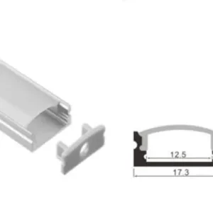 LED szalag alu profil Clearled + matt pattintós fedél 2méteres szett CL67612M Végkiárusítás