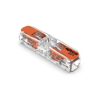 Vezeték összekötő univerzális 1*0,5-4mm2 egyenes összekötő Wago ÚJ! 60/cs Csak ma