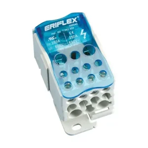 Elosztókapocs 35-120mm2/betáp 1P csavaros 4csatl./10mm2 5csatl./16mm2 nVent ERIFLEX UD-250A ERICO Prémium