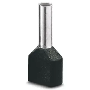 Érvéghüvely szigetelt iker 2x 1.5mm2 8mm fekete TRACON Biztonságos vásárlás