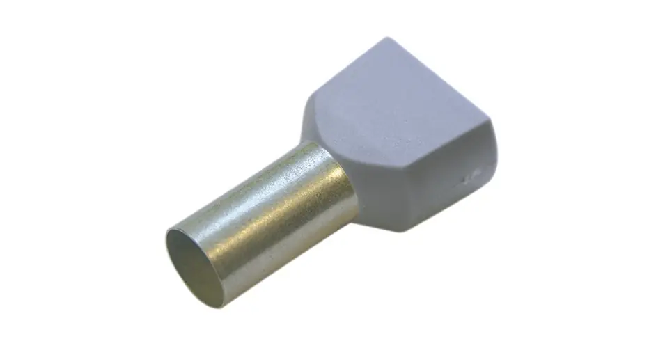 Érvéghüvely szigetelt iker 2x 0.75mm2 8mm szürke Haupa Csak ma